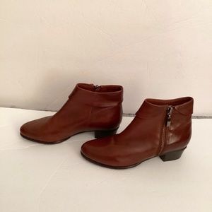 NEW W/O BOX RALPH HARRISON BROWN LEATHER ANKLE BOOTS EU SZ 35 USA 4.5